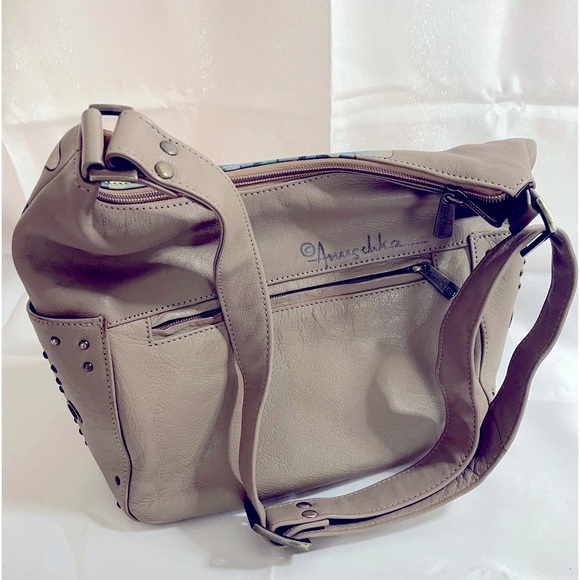 Anuschka hand painted signed hobo bag - Picture 3 of 6